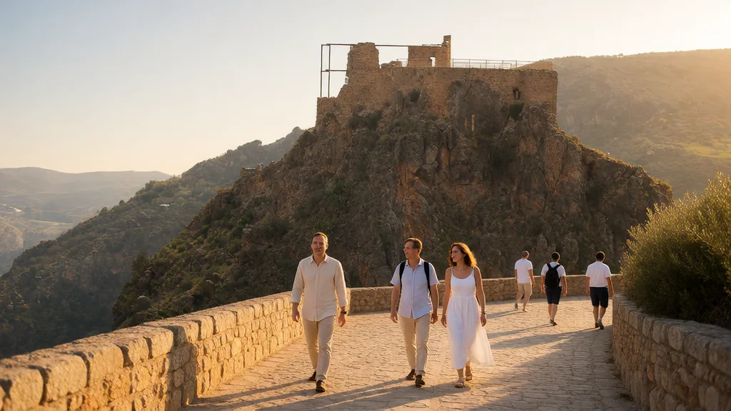 Castillo de Lanjarón a Lanjarón (Alpujarra Granadina): orari, prezzi, galleria foto e come arrivare — Prospettiva patrimoniale al tramonto