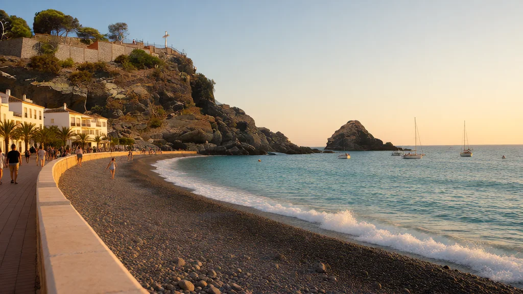 Playa de San Cristóbal y Peñón de Cotobro en Almuñécar in Almuñécar (Costa Tropical): openingstijden, prijzen, fotogalerij & bezoek — Landschapsdetail en sfeer