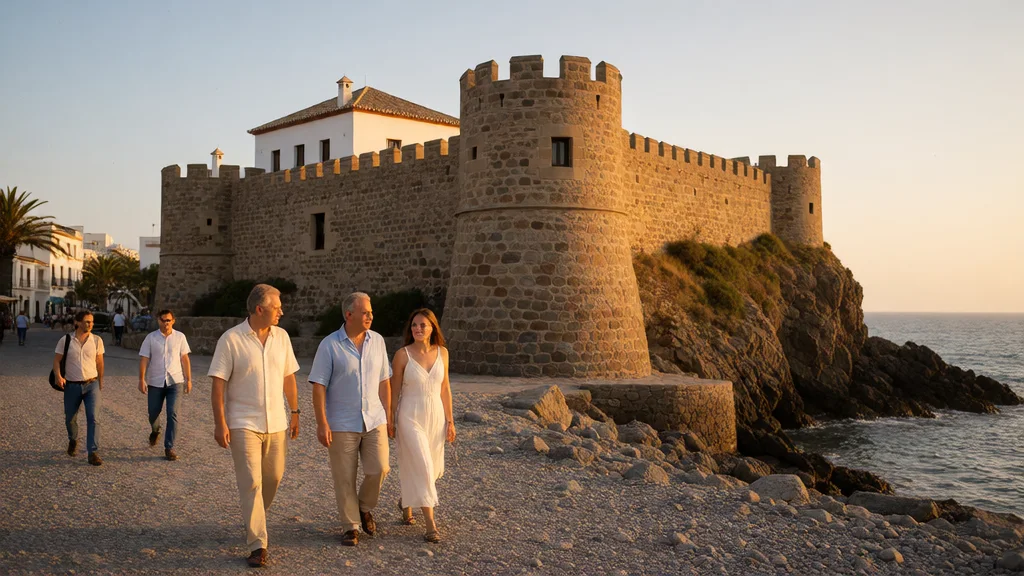 Castillo de Castell de Ferro y Calas de Gualchos in Gualchos – Castell de Ferro (Costa Tropical): openingstijden, prijzen, fotogalerij & bezoek — Erfgoedperspectief bij zonsondergang