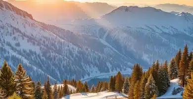 Nevada 8 Paso de montaña del Puerto de La Ragua a 2.000 metros de altitud en Nevada con pistas de esquí nórdico entre pinares silvestres de alta montaña