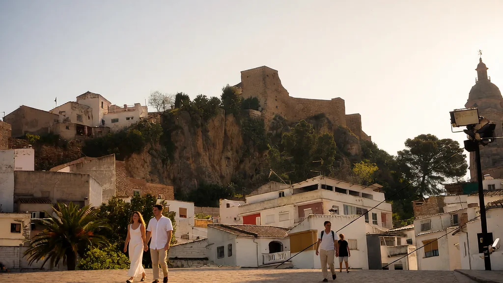 Alcazaba de Loja y Caserón de los Alcaides Cristianos: museo arqueológico, aljibe y miradores — Perspectiva patrimonial a luz de atardecer