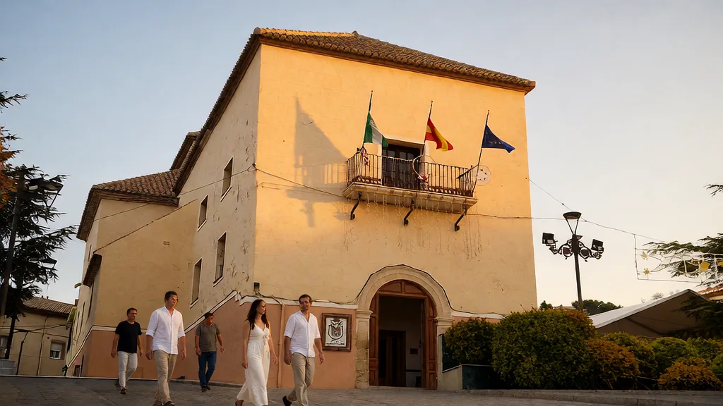 Castillo de Íllora e Iglesia de la Encarnación: el «Ojo de Granada» restaurado y la obra de Siloé — Perspectiva patrimonial a luz de atardecer