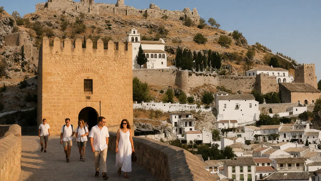 Castillo de Moclín (Hisn al-Muklin): la fortaleza fronteriza nazarí y el Santuario del Cristo del Paño — Detalle paisajístico y ambiente cultural