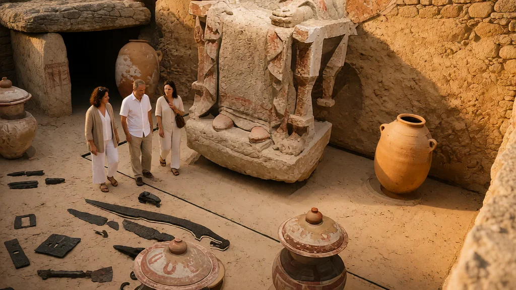 Ciudad Íbero-Romana de Basti (CIYA) y Dama de Baza: necrópolis de Cerro Santuario y Museo Arqueológico — Arquitectura histórica y paseo con visitantes