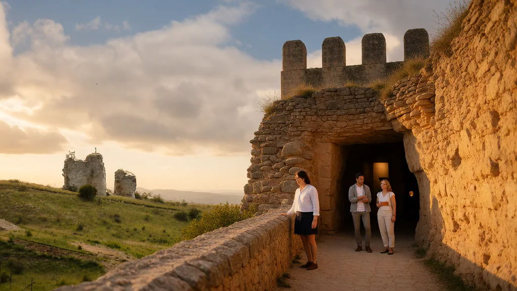 Cueva de las Ventanas y Castillo Árabe de Píñar: tren turístico, recorrido accesible y reserva de entradas — Detalle paisajístico y ambiente cultural
