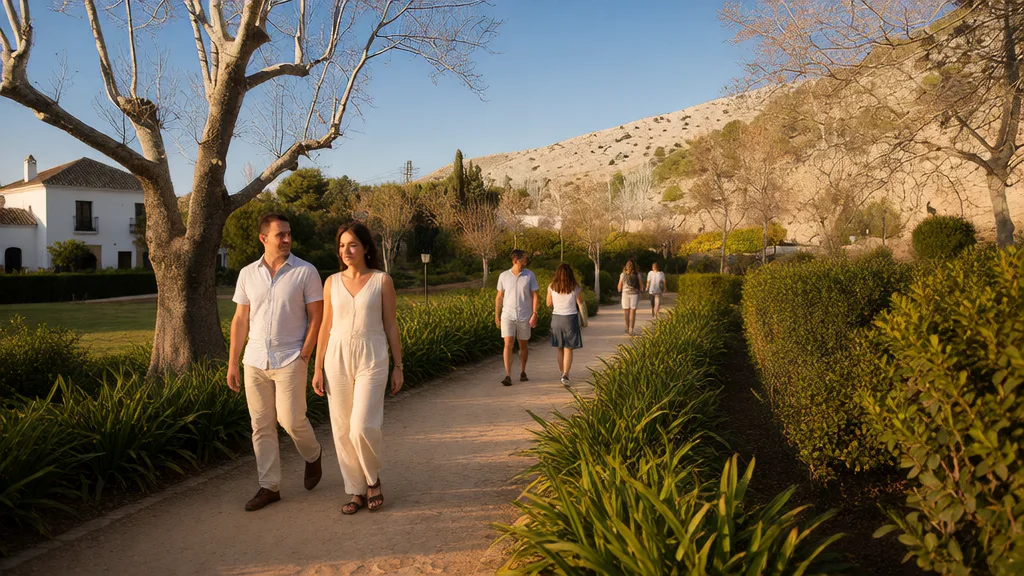Manantial Árabe de Fuente Grande (Aynadamar), Parque Federico García Lorca y Hornos de Pan en Alfacar — Detalle paisajístico y ambiente cultural