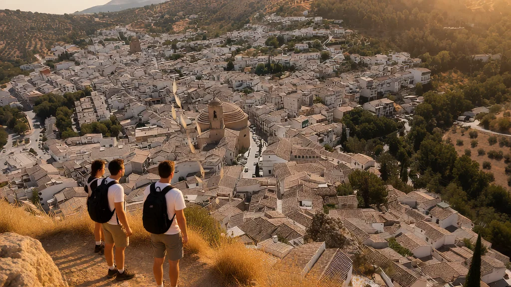 Ruta de los Miradores de Montefrío: Carretera de Tocón, Las Peñas y el balcón panorámico — Perspectiva patrimonial a luz de atardecer