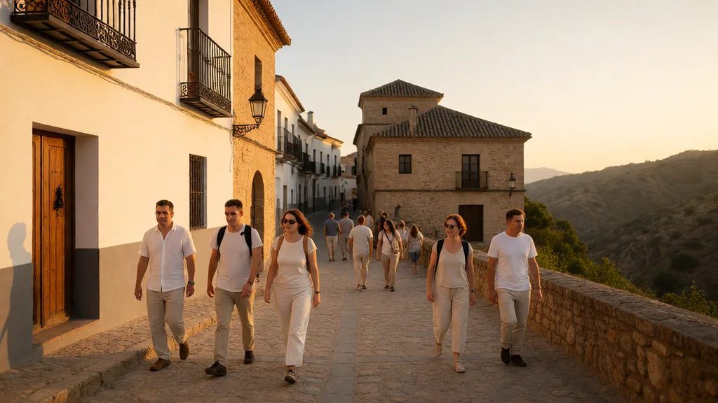 Museo Etnológico Pedro Antonio de Alarcón, Iglesia y Fuentes de Capileira — Perspectiva patrimonial a luz de atardecer