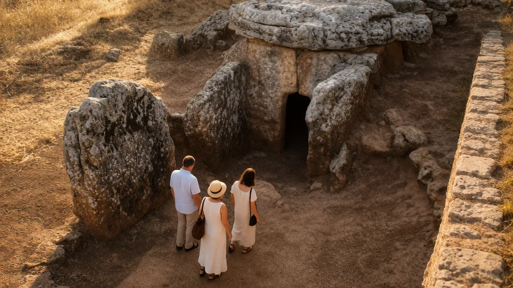 Conjunto Arqueológico de Las Peñas de los Gitanos en Montefrío: 100 dólmenes y poblado íbero-romano — Arquitectura histórica y paseo con visitantes