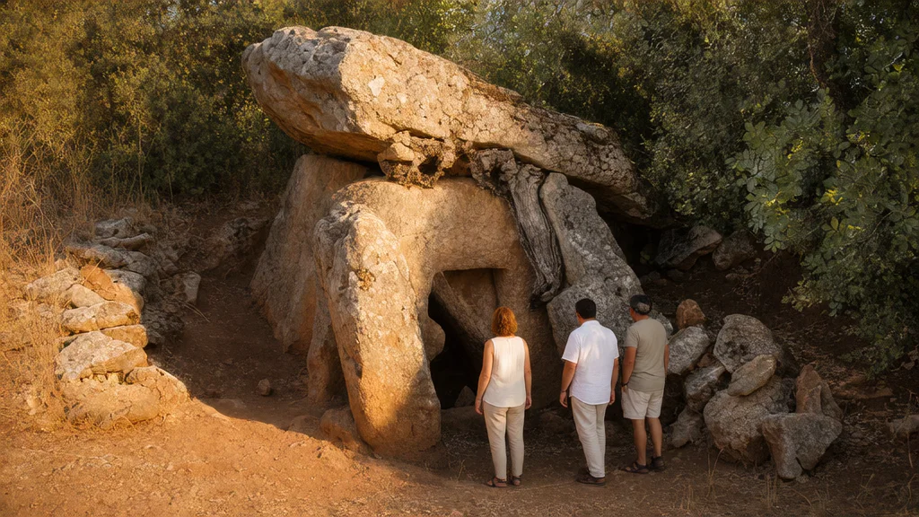 Conjunto Arqueológico de Las Peñas de los Gitanos en Montefrío: 100 dólmenes y poblado íbero-romano — Perspectiva patrimonial a luz de atardecer