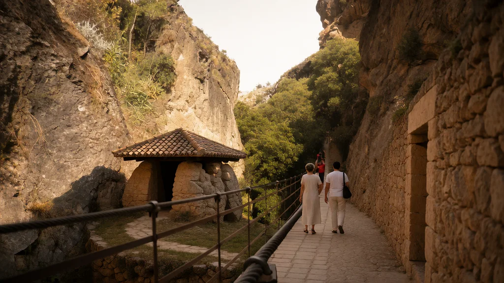 Yacimiento Argárico del Cerro de la Encina y Desfiladero de Los Cahorros en Monachil — Arquitectura histórica y paseo con visitantes