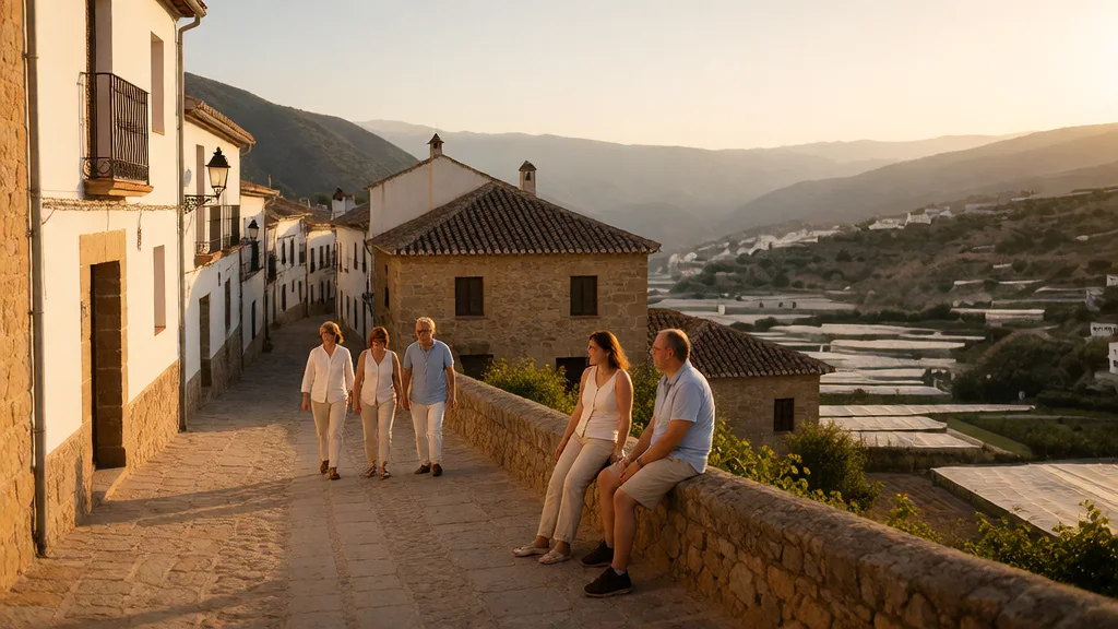 Albuñol: qué ver en el pueblo, La Rábita y su costa — Perspectiva patrimonial a luz de atardecer