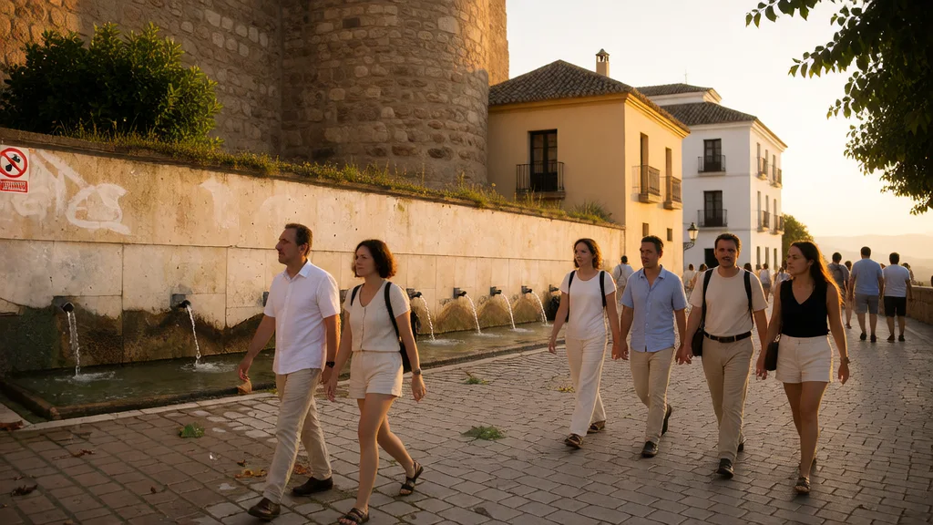 Loja: Alcazaba, iglesias, patrimonio del agua y Sierra Martilla — Perspectiva patrimonial a luz de atardecer