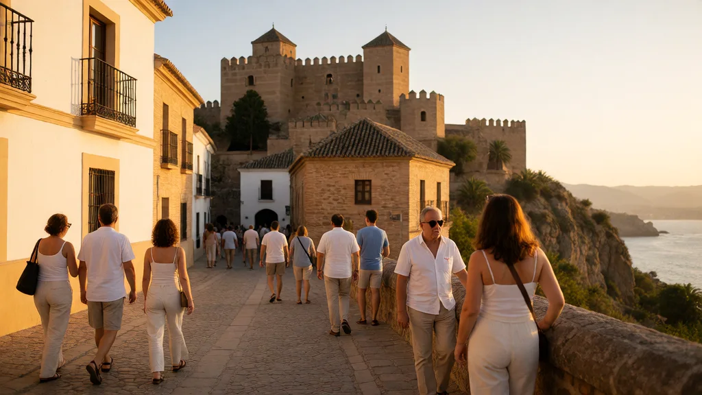Loja: Alcazaba, iglesias, patrimonio del agua y Sierra Martilla — Detalle paisajístico y ambiente cultural