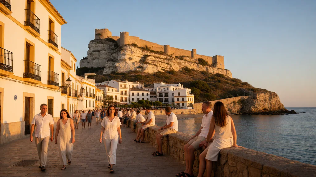 Salobreña: castillo, casco histórico, playas y transporte — Detalle paisajístico y ambiente cultural
