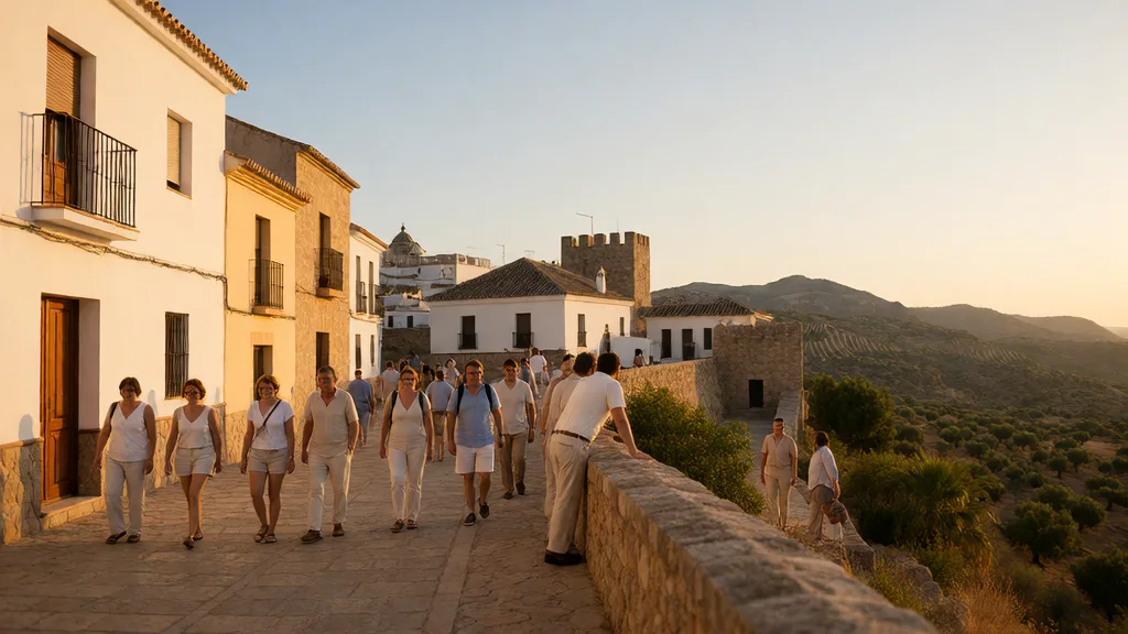 Valderrubio: casas de Lorca, Bernarda Alba y reservas — Perspectiva patrimonial a luz de atardecer